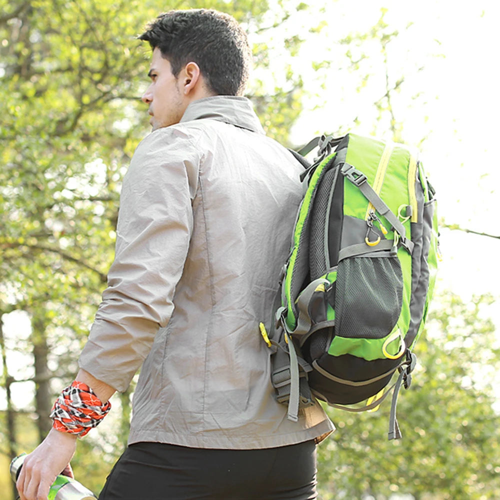 Cycle Climb 40L Water Resistant Travel Backpack Camp Hike Laptop Daypack Trekking Climb Back Bags For Outdoor  Men Women