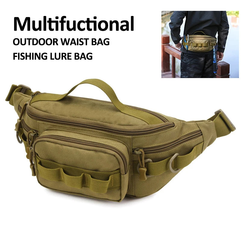 Camping Waist Chest Bag Multifuctional Outdoor Backpack Molle Fishing Lure Bag Shoulder Sling Fanny Pack Sports Hiking Bags