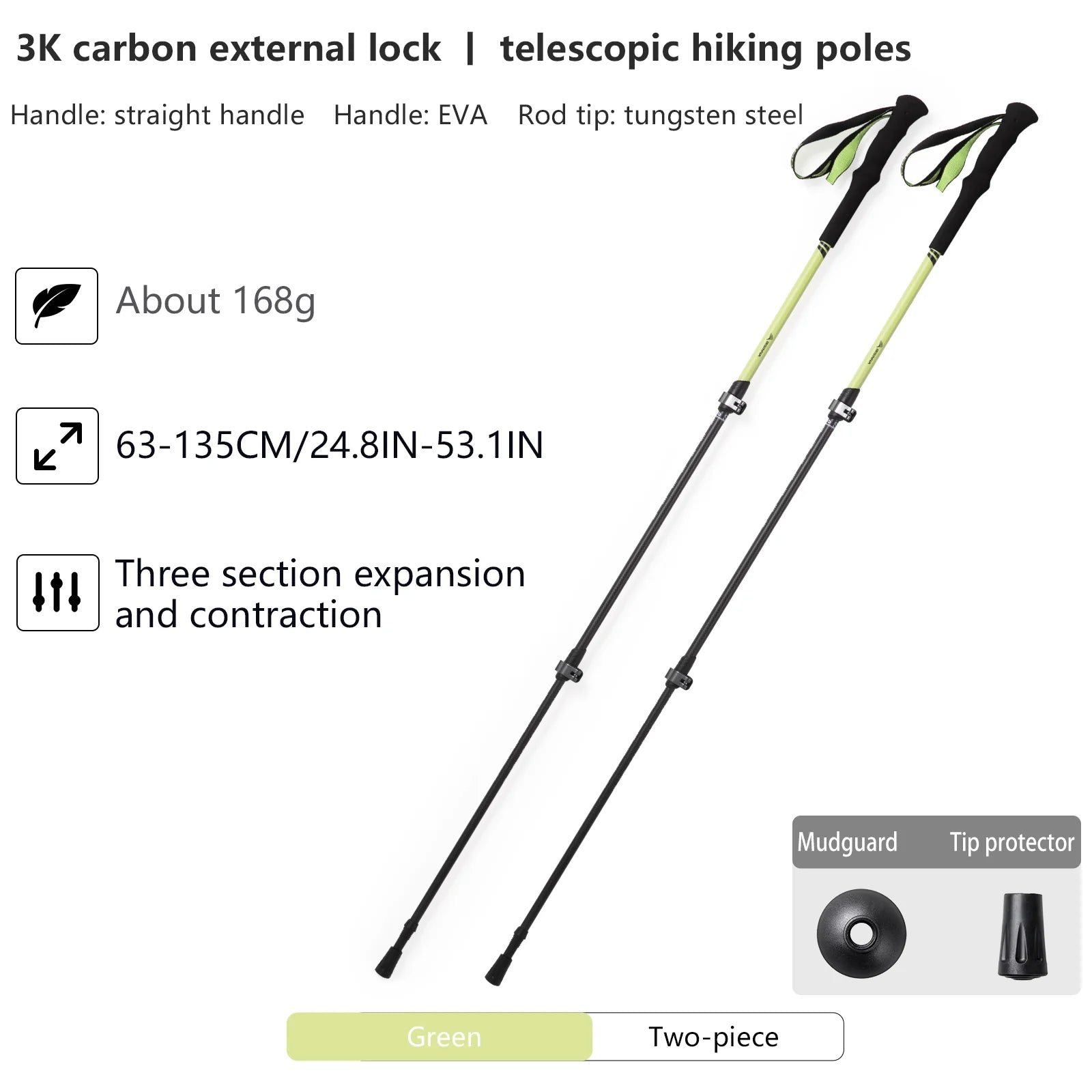 StormTrek™ Carbon Fiber Trekking Poles – Light in Weight, Heavy in Performance