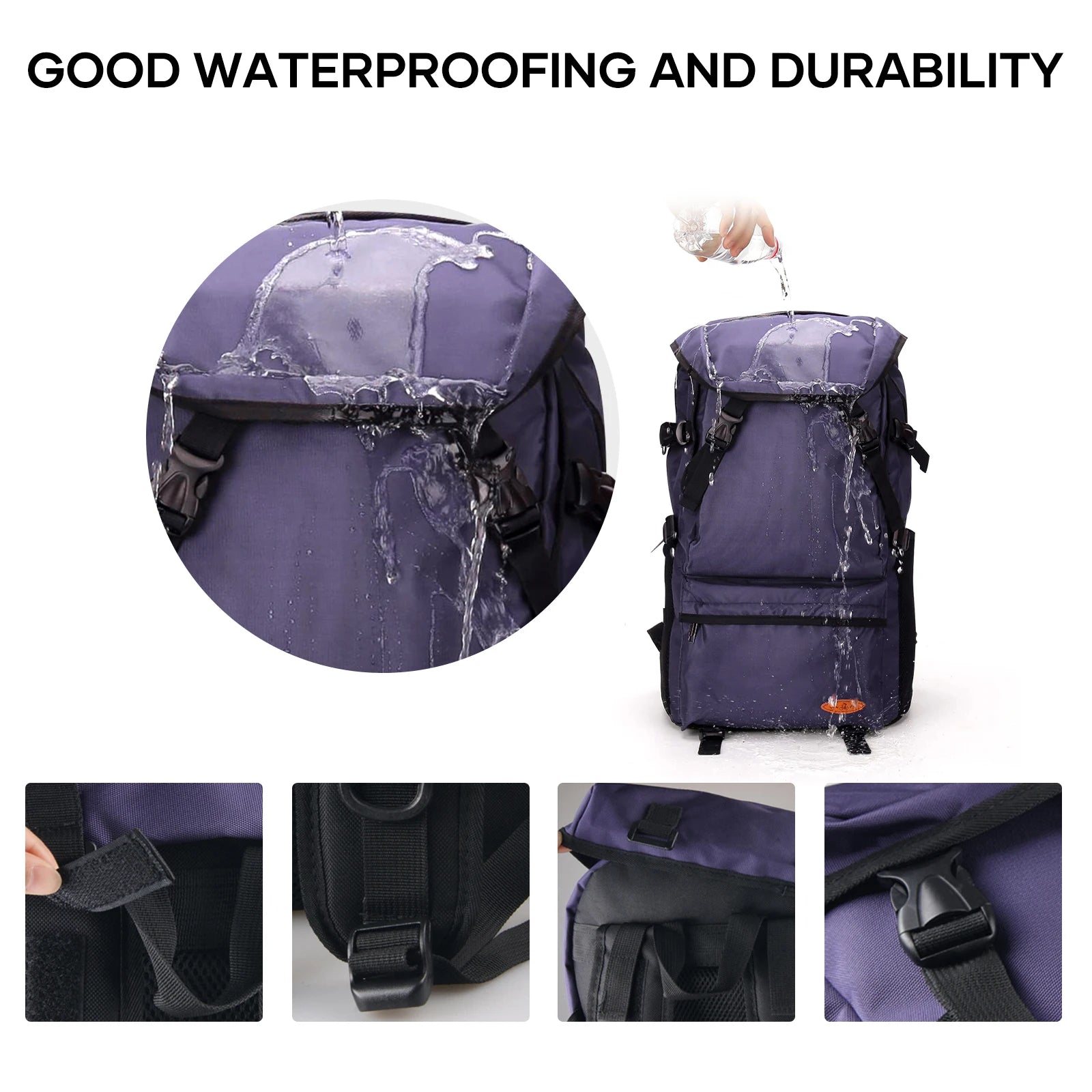 50L Hiking Travel Backpack, Waterproof Lightweight Daypack for Outdoor Sport Climbing Trekking Camping Backpack for Men Women
