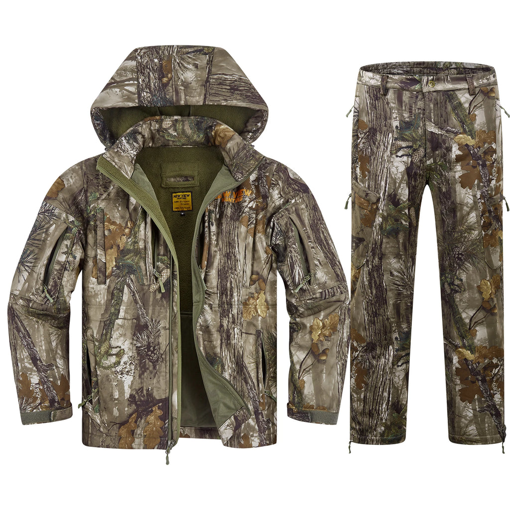 Men's Camo Hunting Suit – Winter Warm Jacket and Pants Set