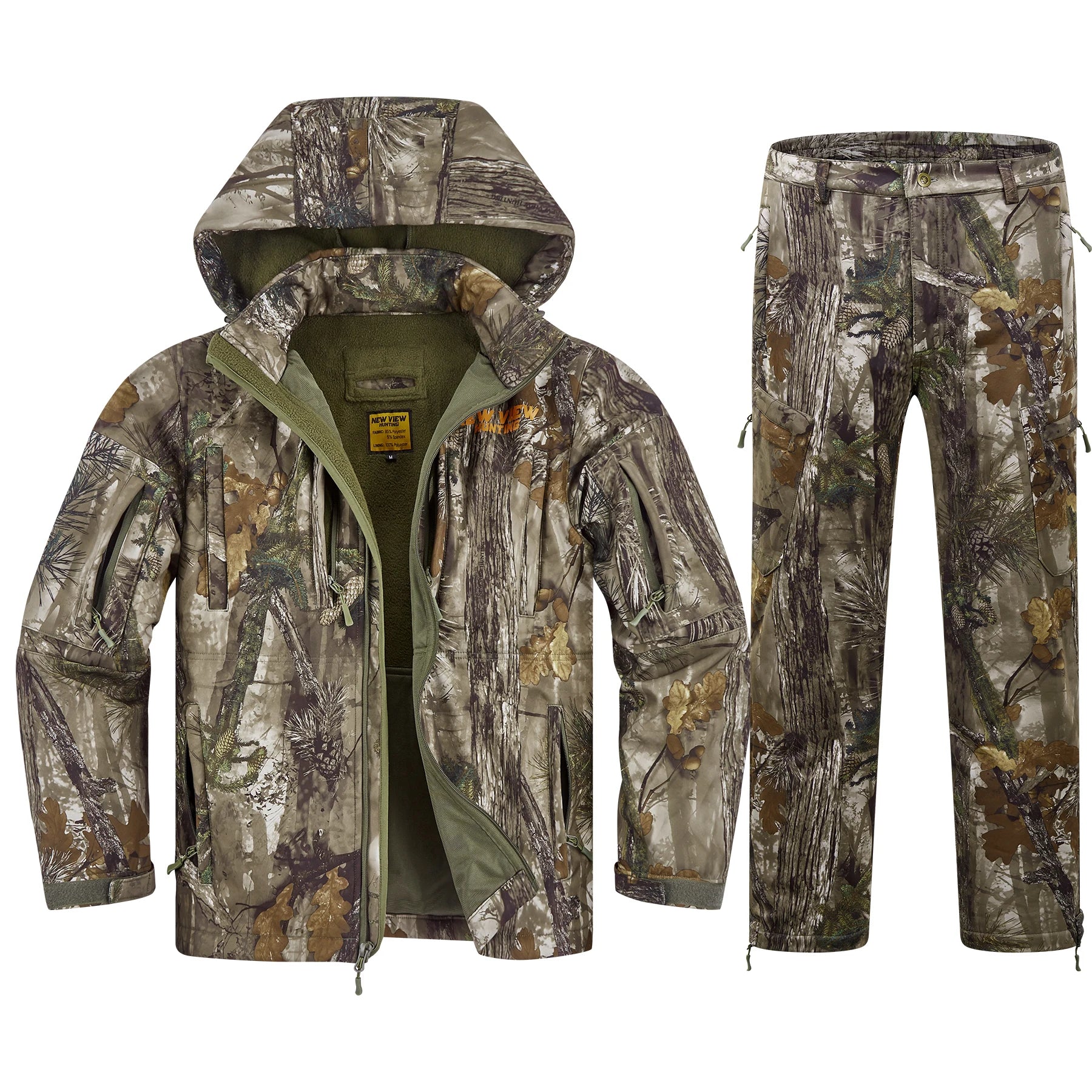 Men's Camo Hunting Suit – Winter Warm Jacket and Pants Set