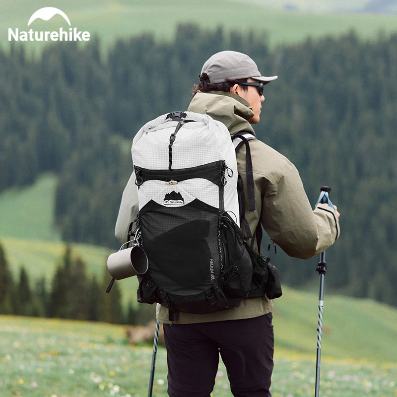 Naturehike 40L Ergonomic Camping Backpack Large Capacity Men's Hiking Backpack with Rain Cover Outdoor Travel Hiking Backpack