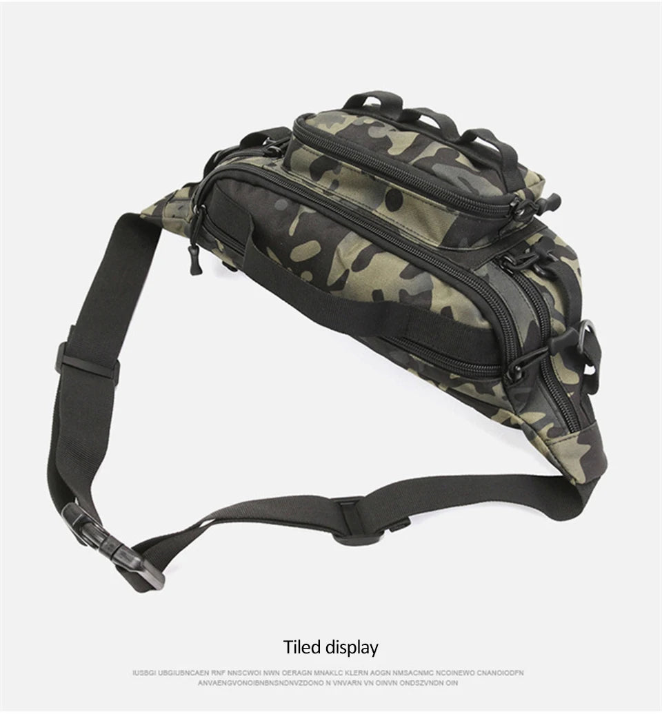 Camping Waist Chest Bag Multifuctional Outdoor Backpack Molle Fishing Lure Bag Shoulder Sling Fanny Pack Sports Hiking Bags