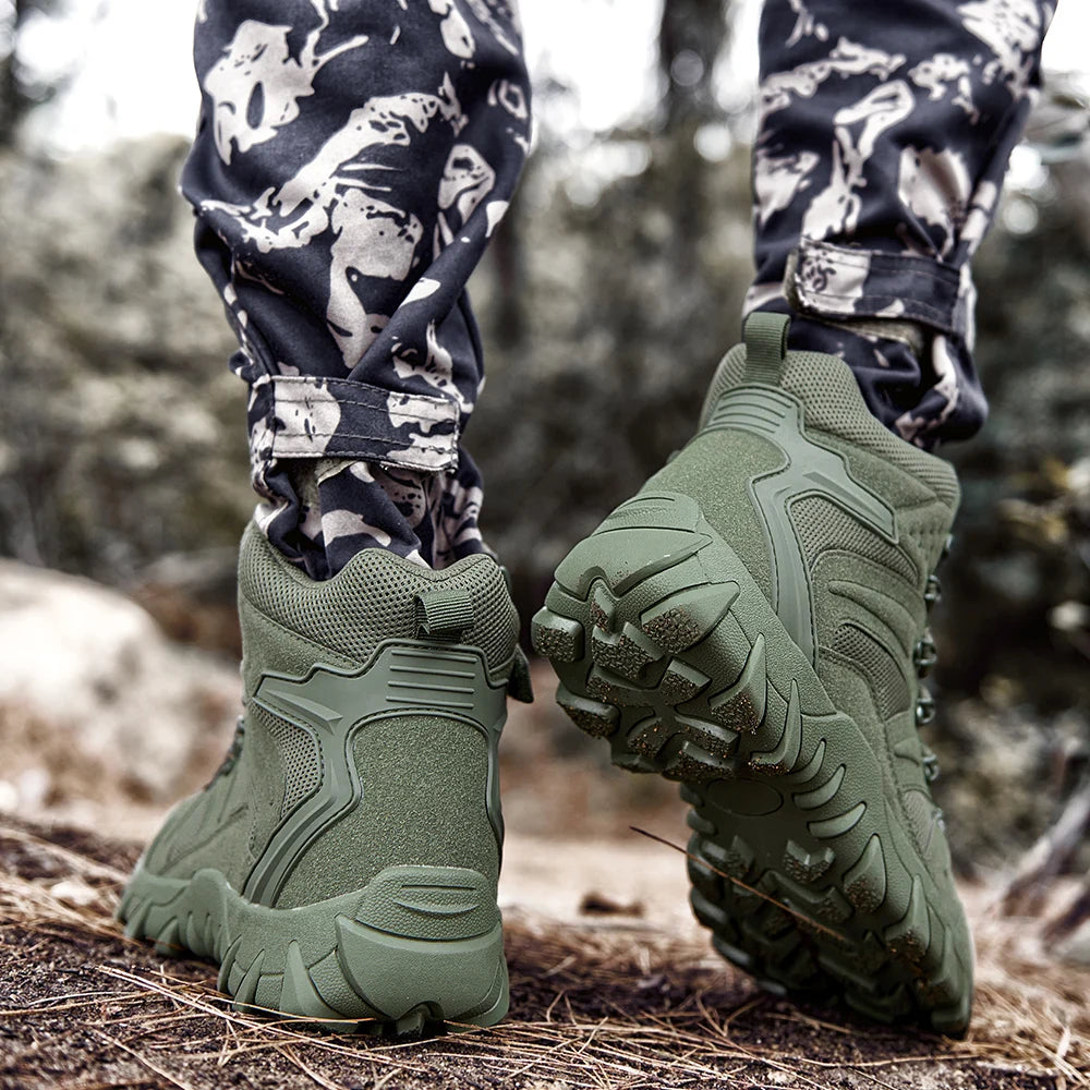 Men’s Tactical Hiking Boots – Military-Style Outdoor Boots with Side Zippers