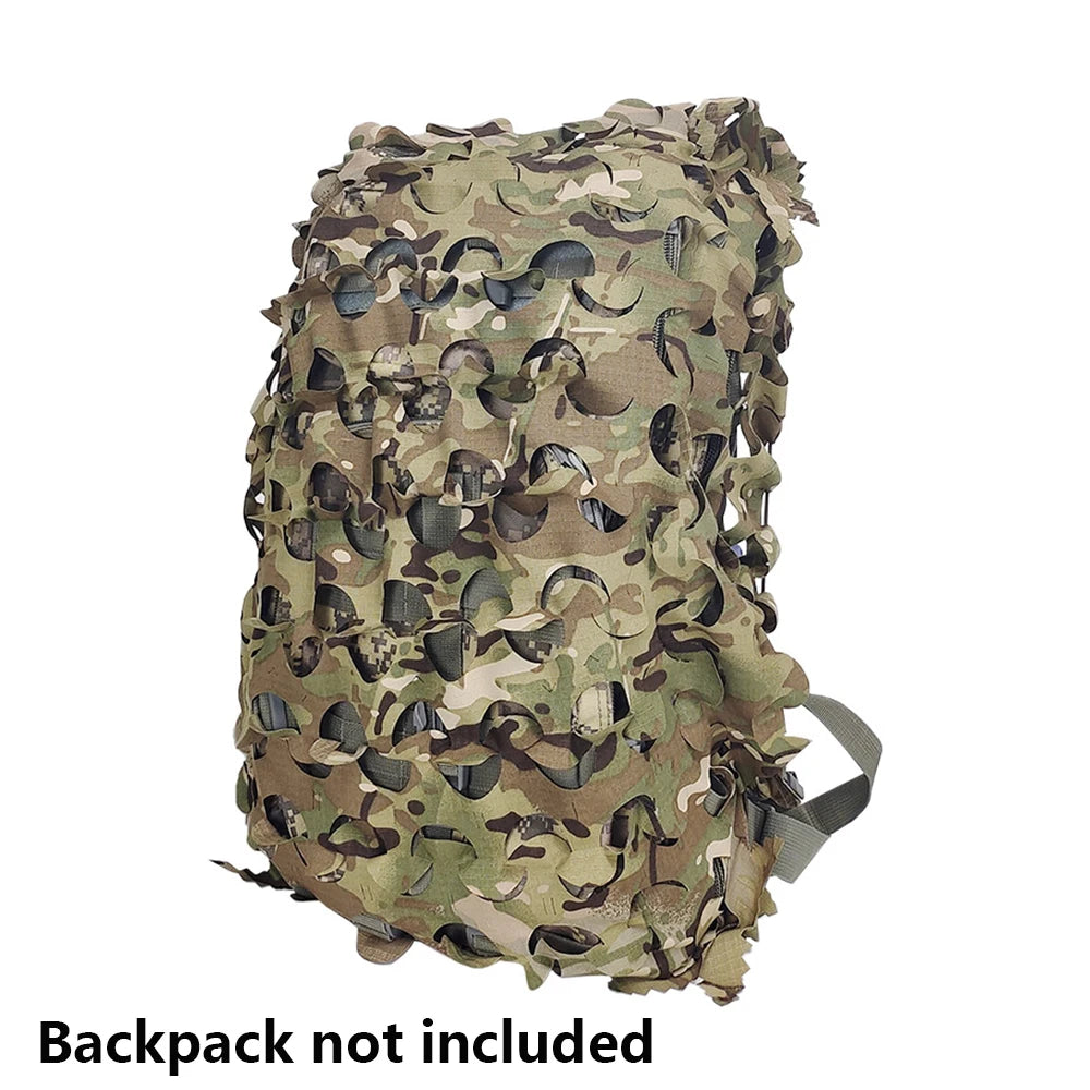 3D Camo Net Airsoft Helmet Cover Laser Cut Nylon Drawstring Helmet Scrim CS Wargame Paintball Paratrooper Hunting Accessories
