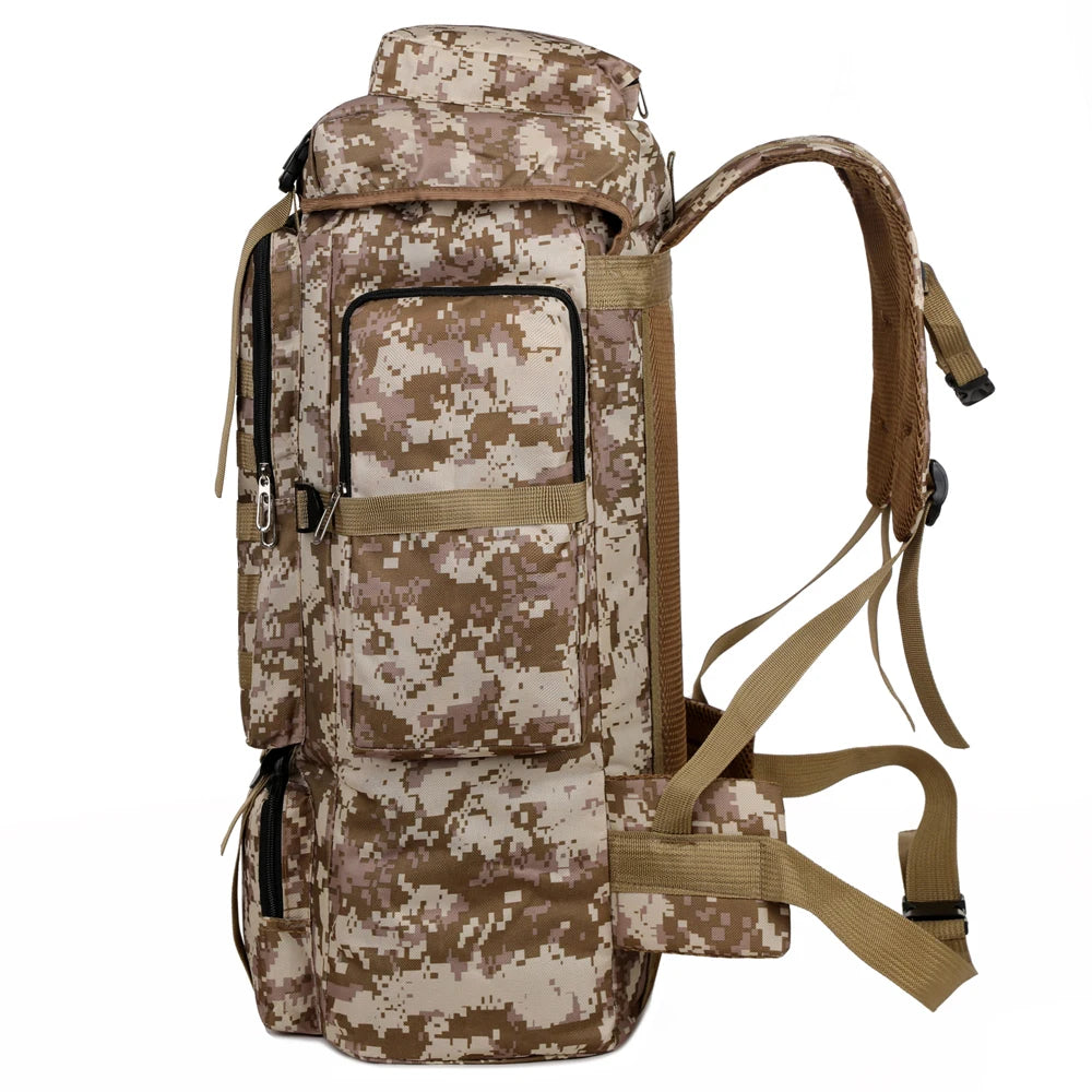 Large Capacity Hiking Backpack – Canvas Outdoor Tactical Rucksack