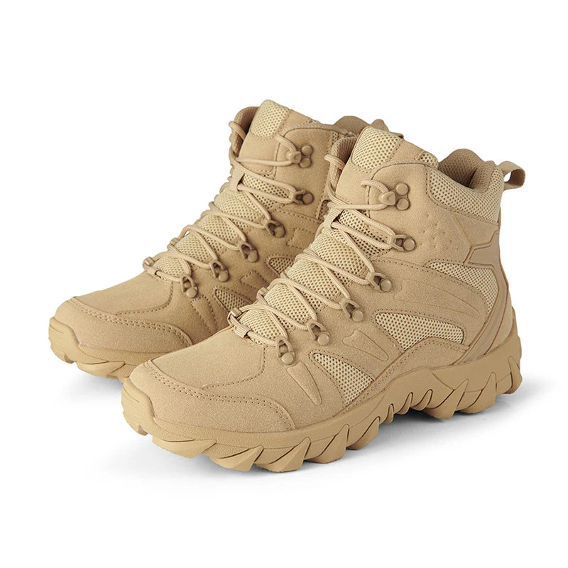Men’s Tactical Hiking Boots – Military-Style Outdoor Boots with Side Zippers