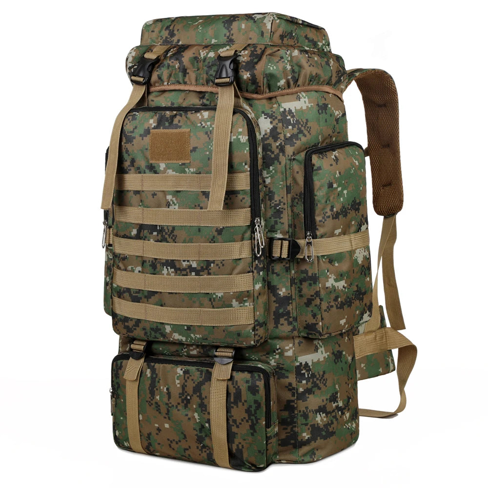 Large Capacity Hiking Backpack – Canvas Outdoor Tactical Rucksack