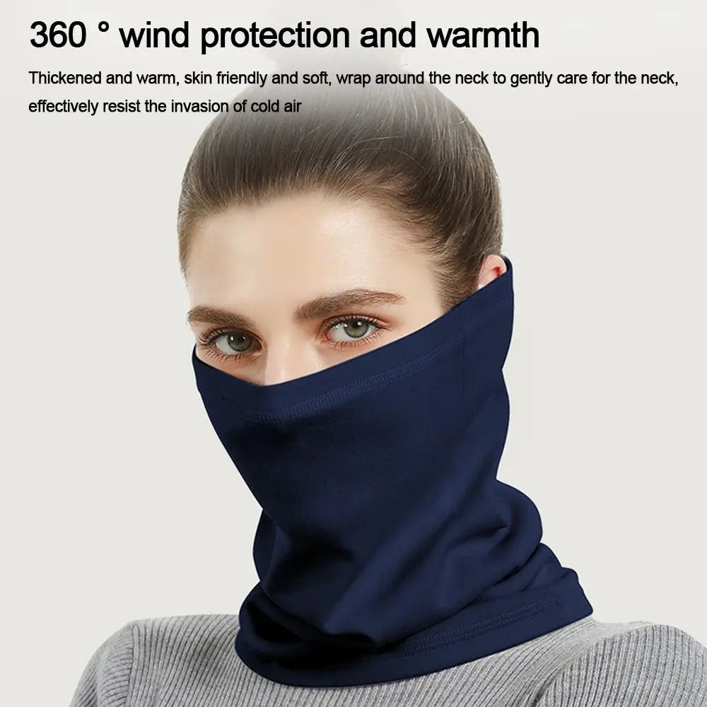 Unisex Winter Thermal Neck Warmer – Windproof Velvet Bandana for Outdoor Sports