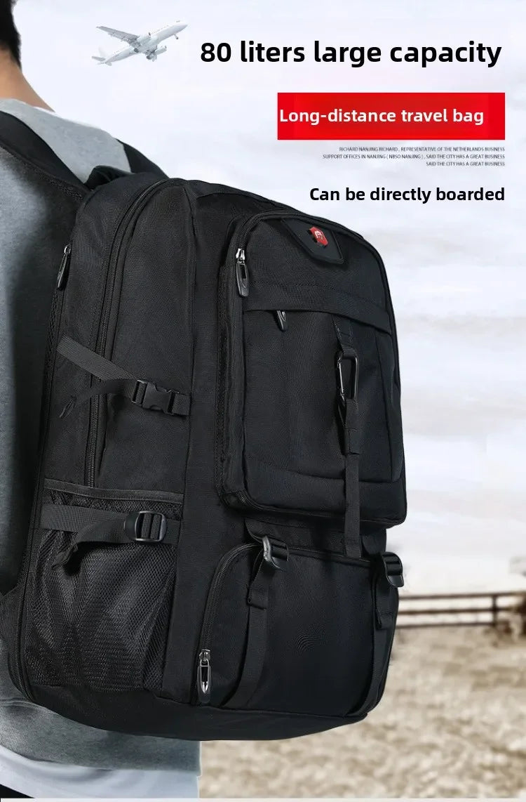 Large capacity men's backpack with high-end feel travel backpacksports outdoor luggage bag mountain climbing bag waterproof