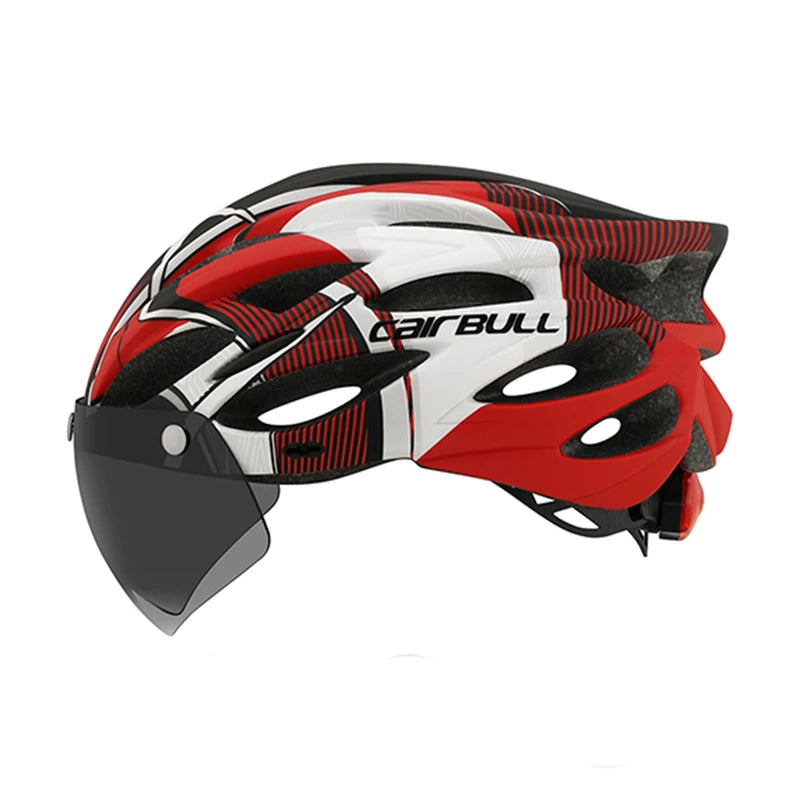 Lightweight MTB Bicycle Helmet with LED & Detachable Goggles