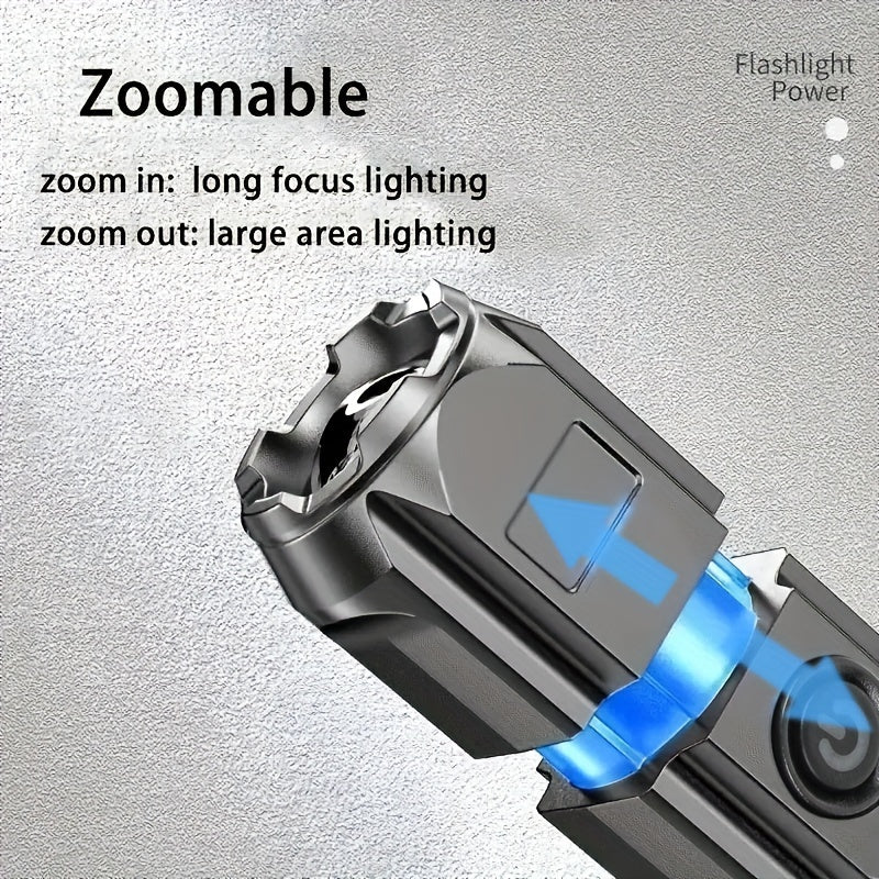 Tactical Zoomable Flashlight – Compact Power for Every Adventure