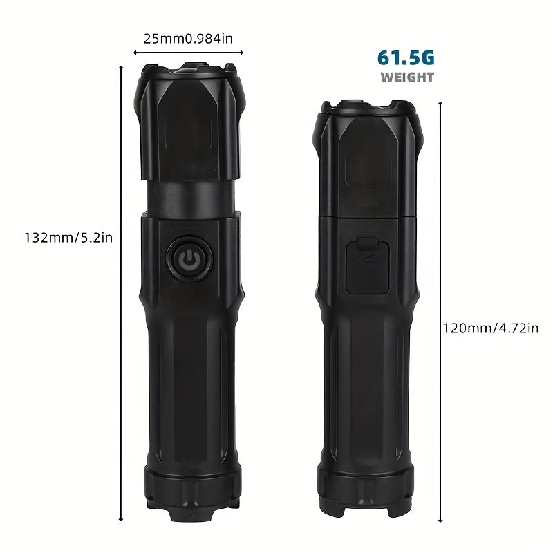 Tactical Zoomable Flashlight – Compact Power for Every Adventure