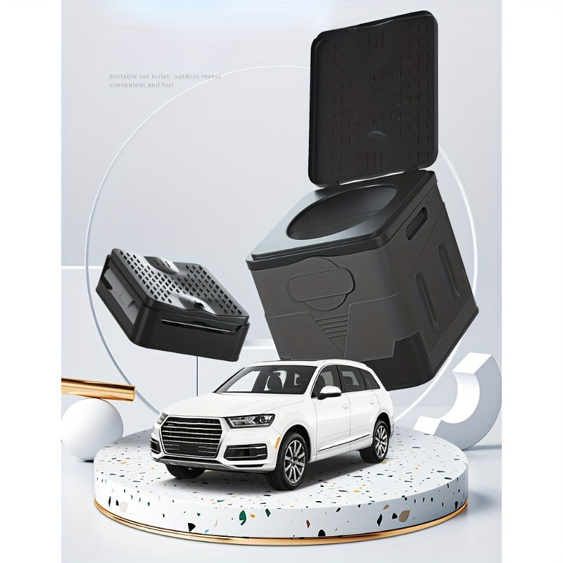 Portable Folding Car Toilet – Emergency Outdoor Camping Toilet with Expandable Design